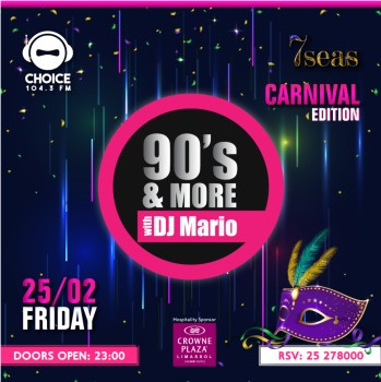 90's & More with Dj Mario at 7seas - Carnival Edition